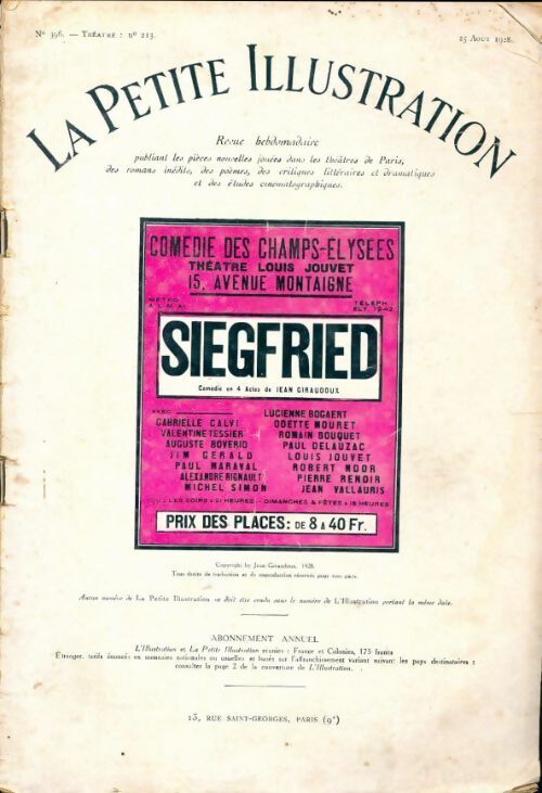 La petite illustration n°396 Théâtre n°213 - Collectif - Livre