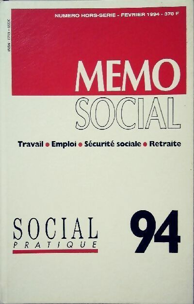 Mémo social 1994 - Danièle Mazaud-Lueder - Livre