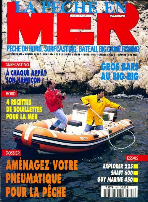 La pêche en mer n°107 : Aménagez votre pneumatique pour la pêche - Collectif - Livre