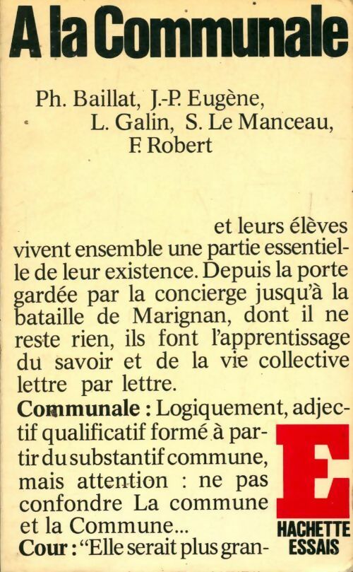 A la communale - Collectif - Livre