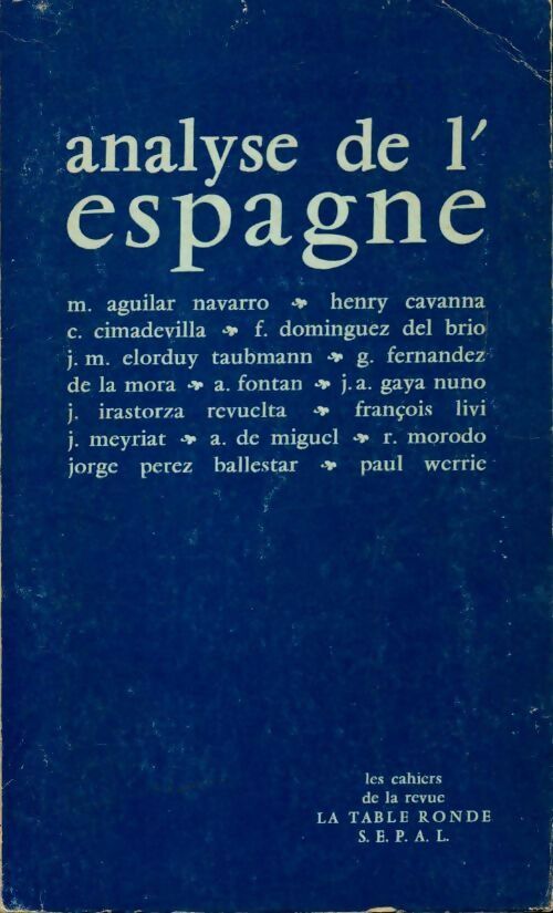 Analyse de l'Espagne - Collectif - Livre