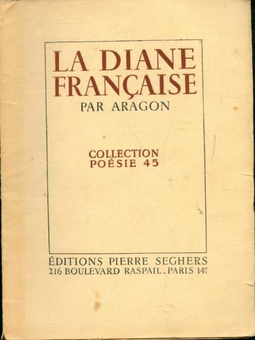 La diane française - Louis Aragon - Livre