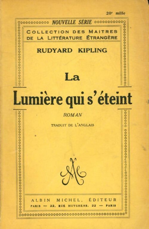 La lumière qui s'éteint - Rudyard Kipling - Livre