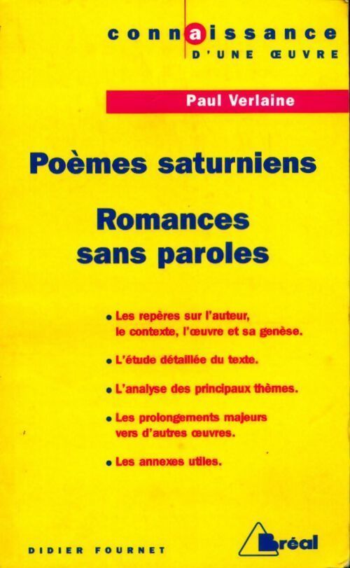 Oeuvres complètes de Paul Verlaine Tome I : Poèmes saturniens - Paul Verlaine - Livre
