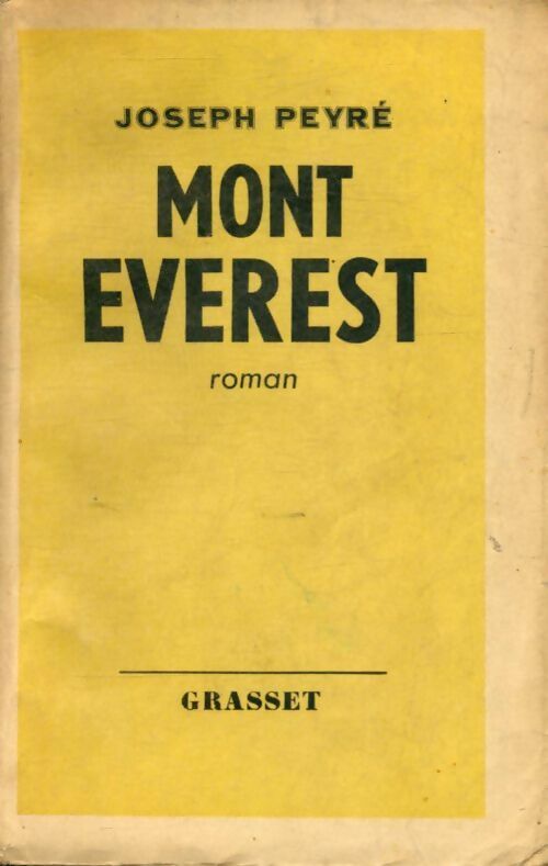 Mont Everest - Joseph Peyré - Livre