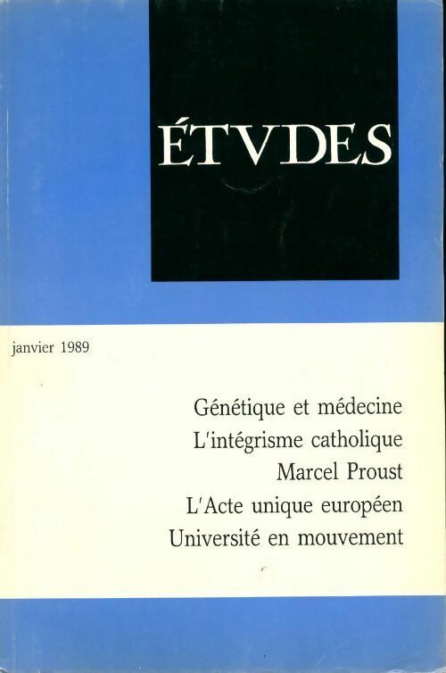 Etudes n°370-1 - Collectif - Livre