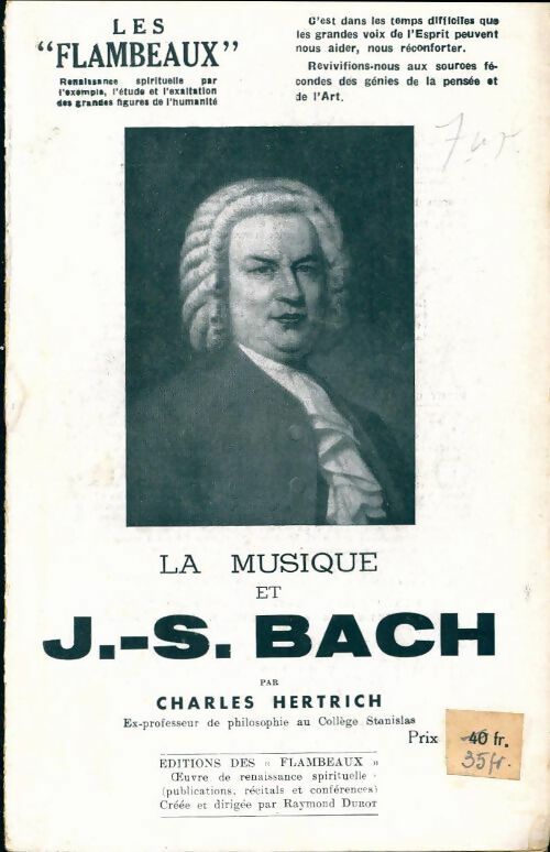 La musique et J.S. Bach - Charles Hertrich - Livre