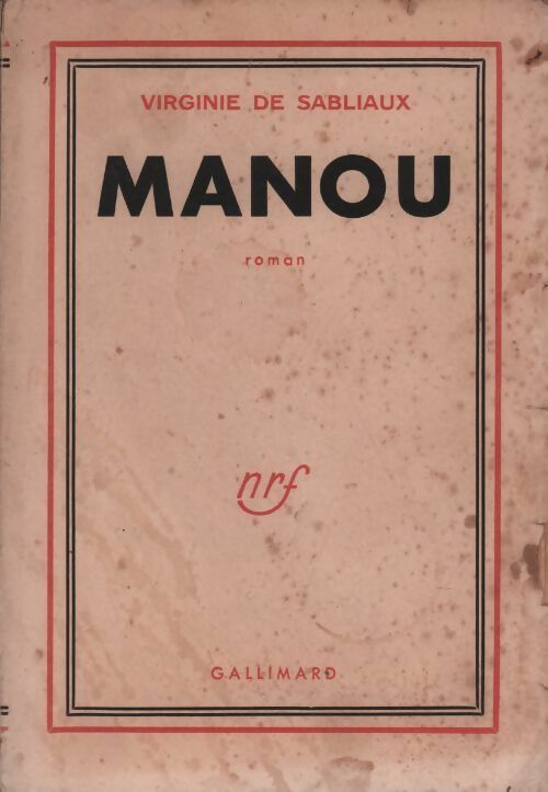 Manou - Virginie De Sabliaux - Livre