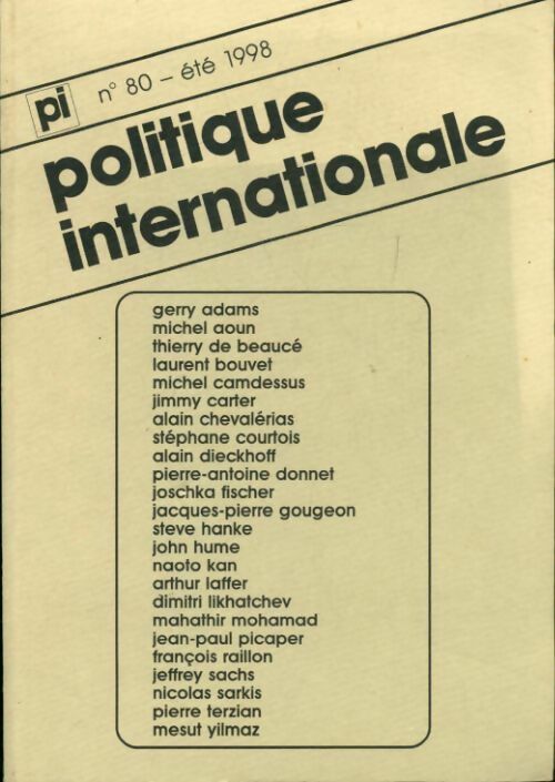Politique internationale n°80 - Collectif - Livre
