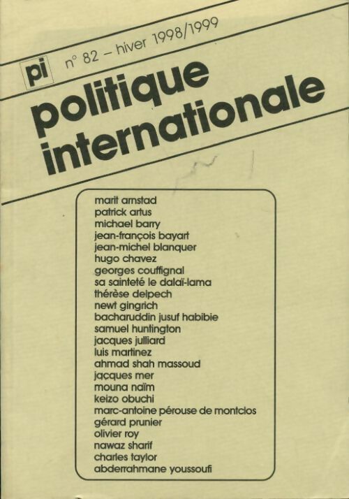 Politique internationale n°82 - Collectif - Livre
