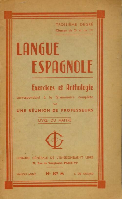 Langue espagnole livre du maître - Collectif - Livre
