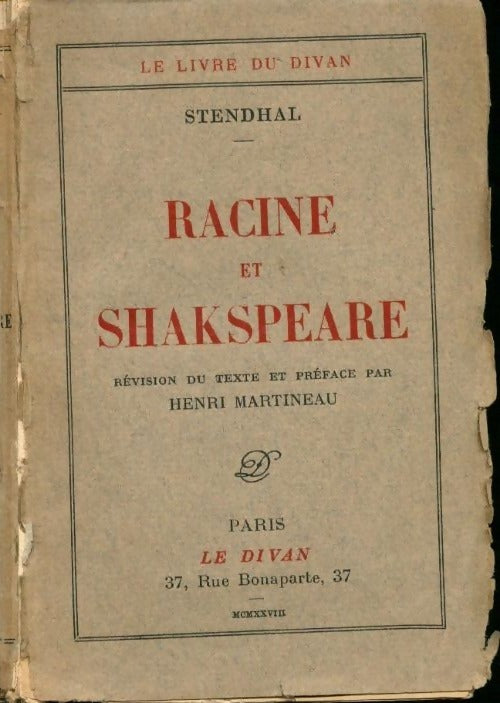Racine et Shakspeare - Stendhal - Livre