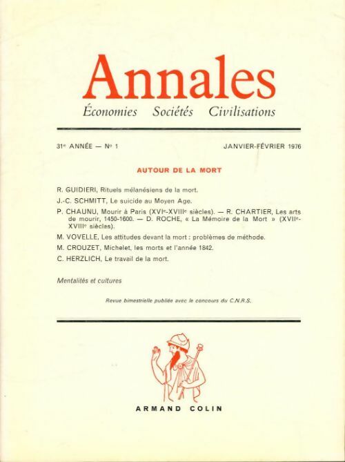 Annales 31e année n°1 : Autour de la mort - Collectif - Livre