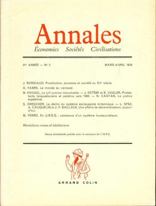 Annales 31e année n°2 - Collectif - Livre