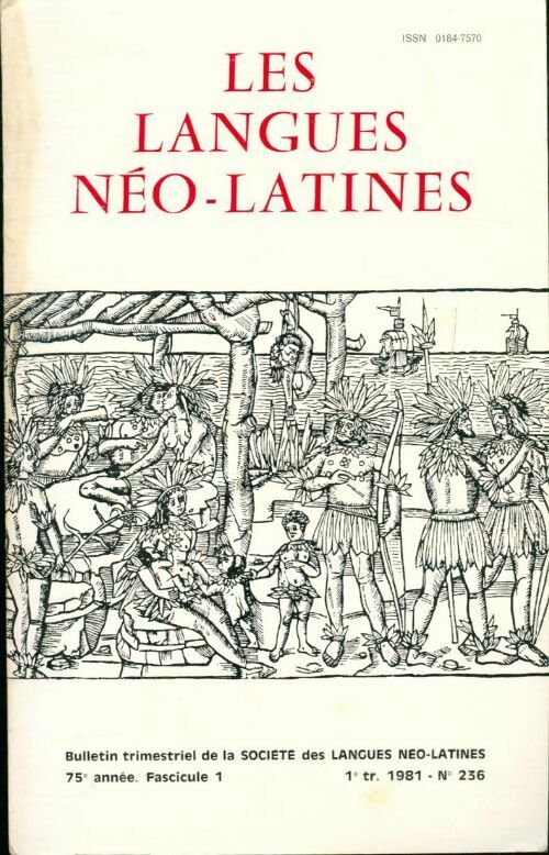 Les langues néo-latines n°236 75e année fascicule 1 - Collectif - Livre