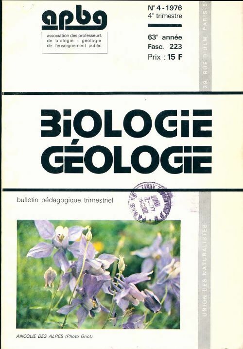 Biologie géologie n°223 - Collectif - Livre