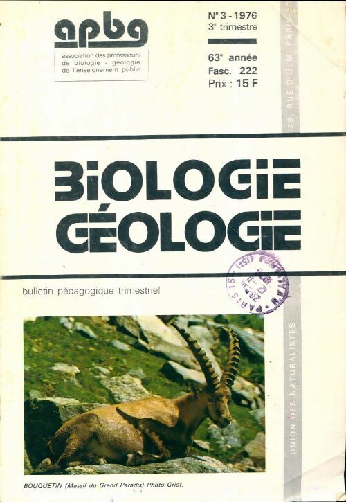 Biologie géologie n°222 - Collectif - Livre