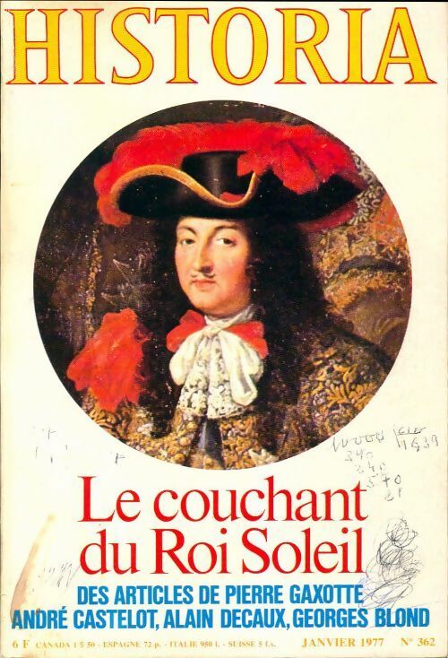 Historia n°362 : Le couchant du Roi Soleil - Collectif - Livre
