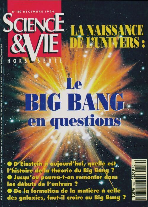 Science & vie Hors-série n°189 : Le Big Bang en questions - Collectif - Livre