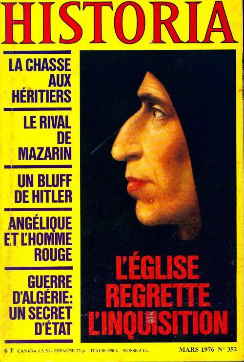 Historia n°352 : L'église regrette l'inquisition - Collectif - Livre