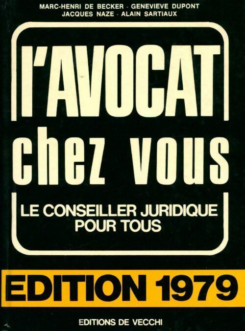 L'avocat chez vous 1979 - Collectif - Livre