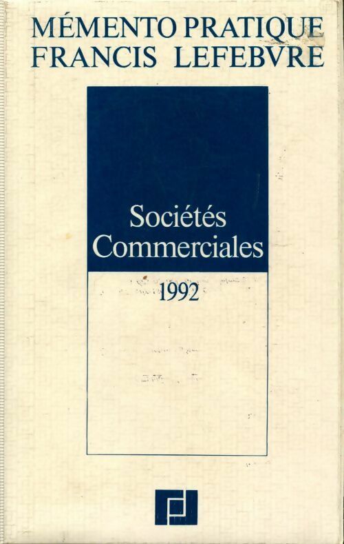 Sociétés commerciales 1992 - Barthélémy Mercadal - Livre