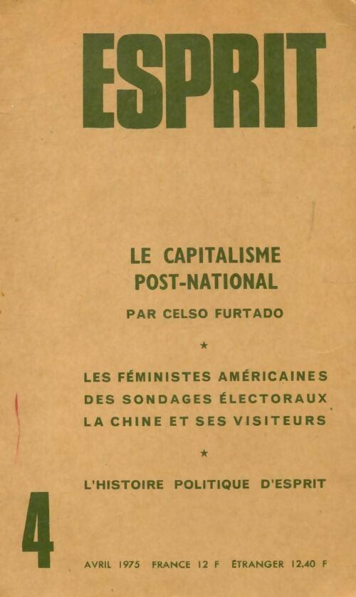 Esprit n°445 - Collectif - Livre