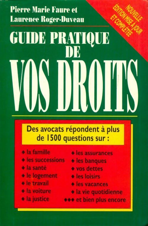 Guide pratique de vos droits - Pierre-Marie Faure - Livre