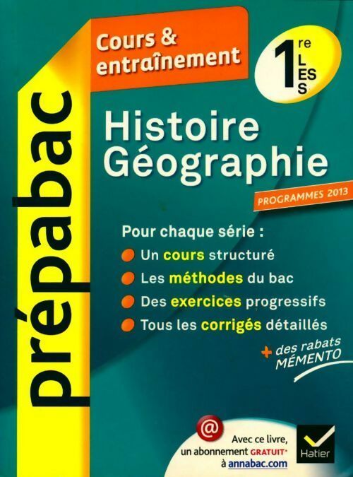 Histoire-Géographie 1res L-ES-S cours & entraînement - Collectif - Livre