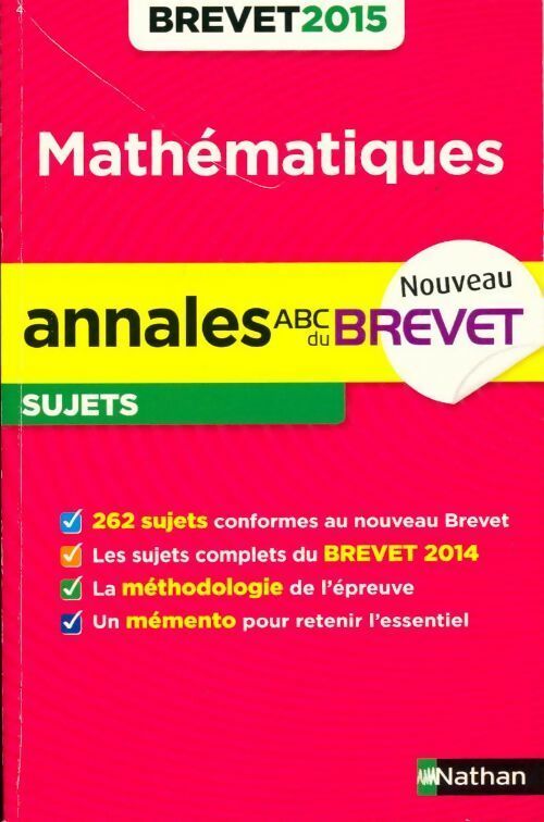 Mathématiques Brevet 2015 - Gilles Mora - Livre