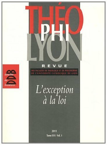 Théophilyon nº 16 volume 1 avril : L'exception à la loi - Isabelle Chareire - Livre