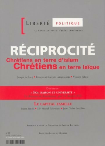 Liberté politique n°35 : Réciprocité - Collectif - Livre