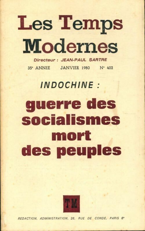 Les temps modernes n°402 - Collectif - Livre