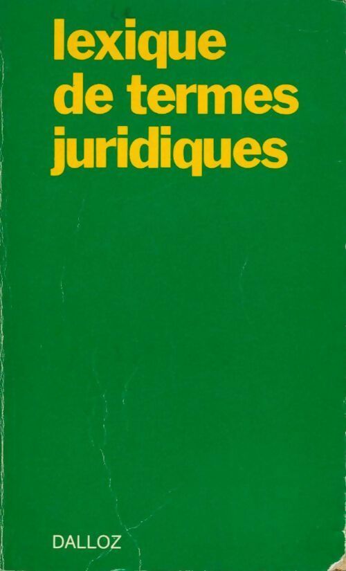 Lexique de termes juridiques - Jacques Azema - Livre