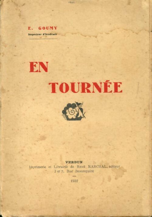 En tournée - E. Goumy - Livre