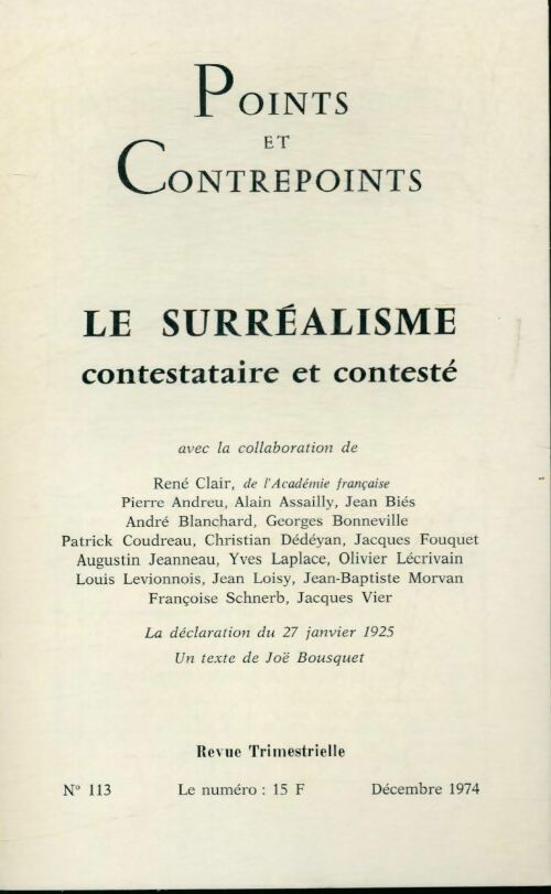 Points et contrepoints n°113 - Collectif - Livre