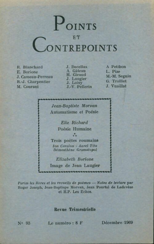 Points et contrepoints n°93 - Collectif - Livre