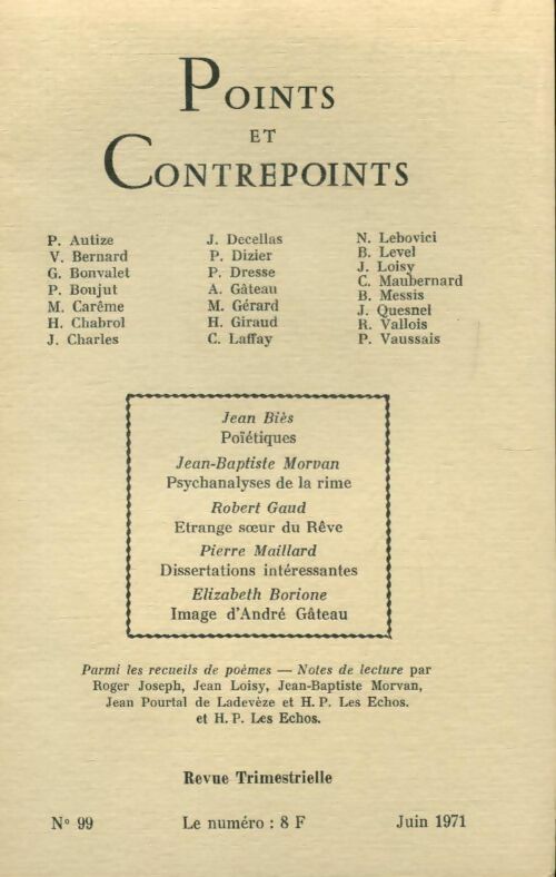 Points et contrepoints n°99 - Collectif - Livre