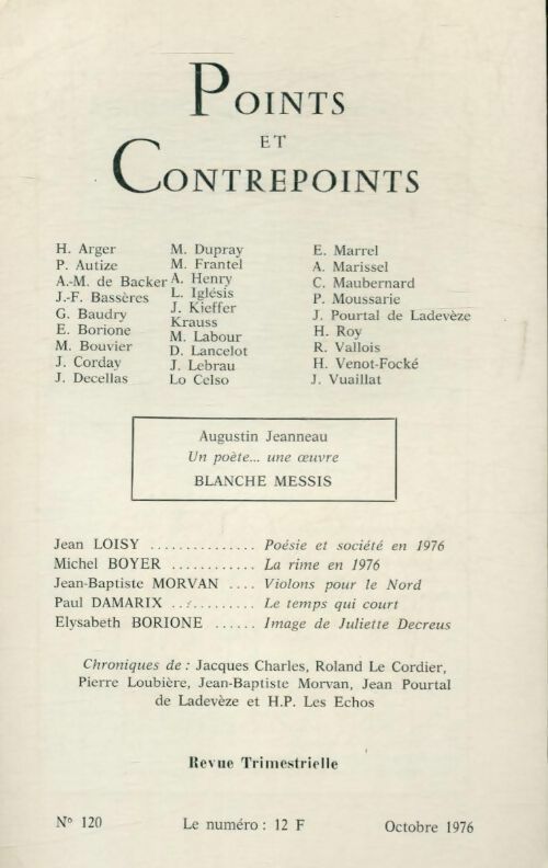 Points et contrepoints n°120 - Collectif - Livre