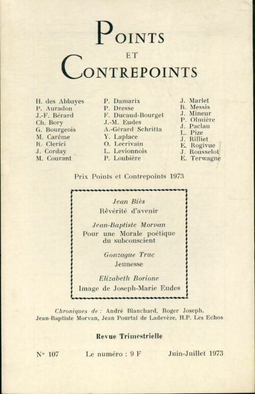Points et contrepoints n°107 - Collectif - Livre