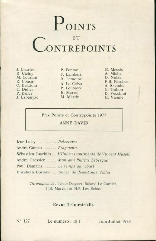 Points et contrepoints n°127 - Collectif - Livre