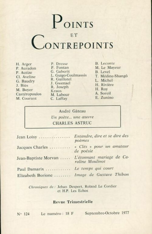 Points et contrepoints n°124 - Collectif - Livre
