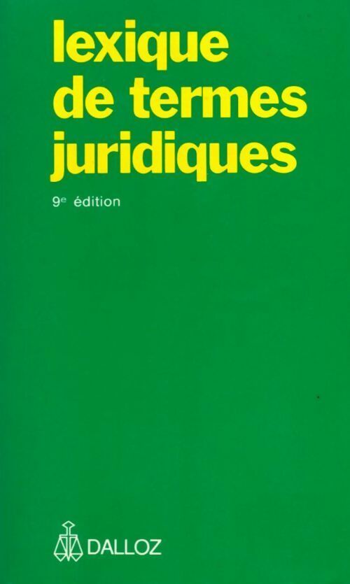 Lexique des termes juridiques - Raymond Guillien - Livre