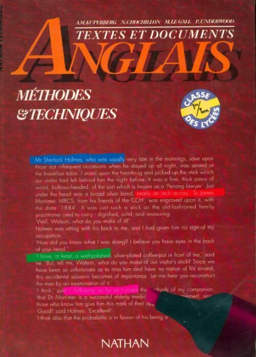 Anglais méthodes et techniques 1ère Terminale - Collectif - Livre