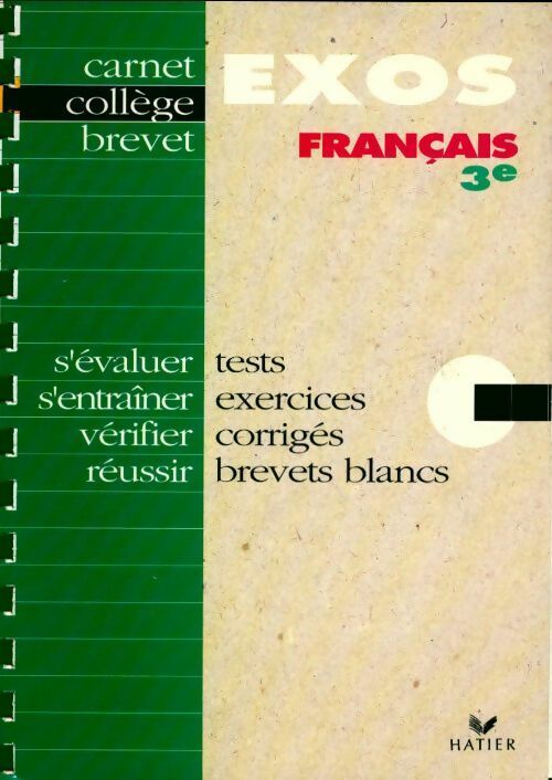 Français 3e : exos - Yves Bomati - Livre