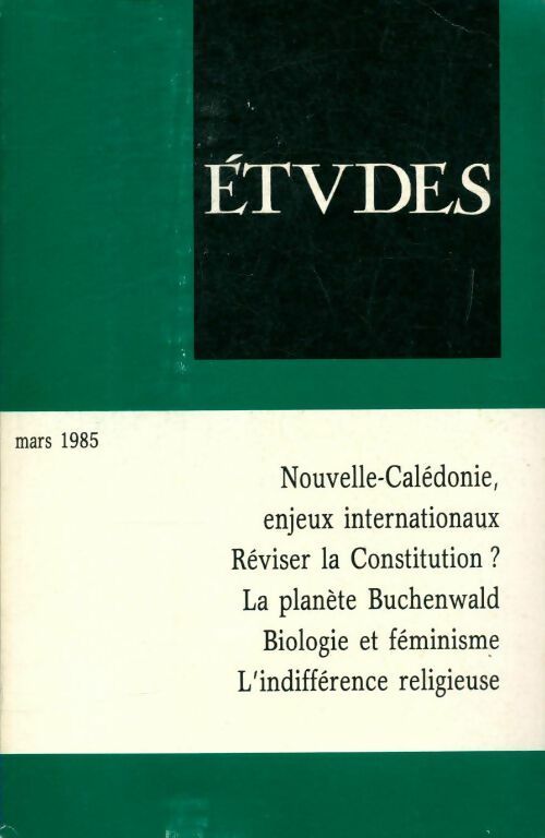Etudes n°362-3 - Collectif - Livre