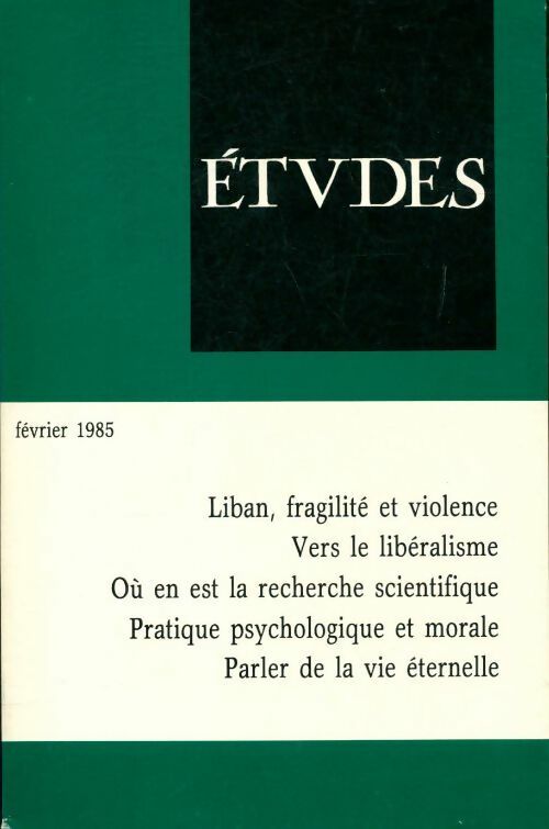 Etudes n°362-2 - Collectif - Livre