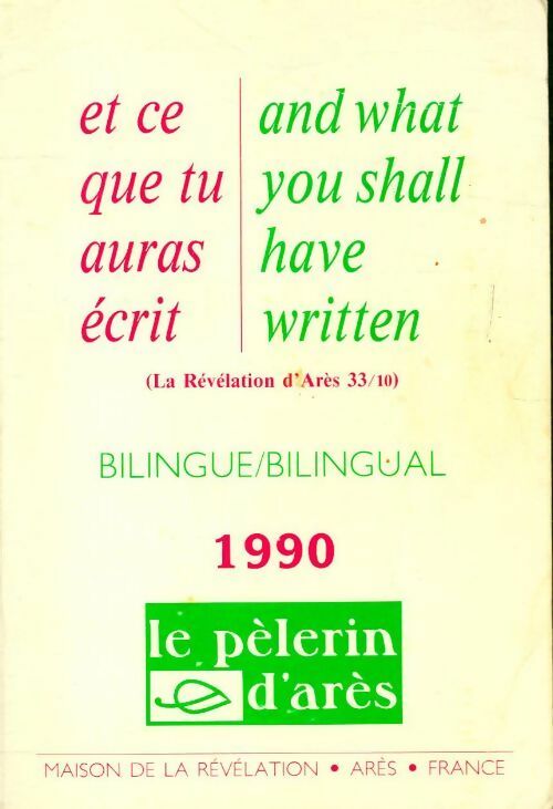 Et ce que tu auras écrit / And what you shall have written - Michel Frère Potay - Livre
