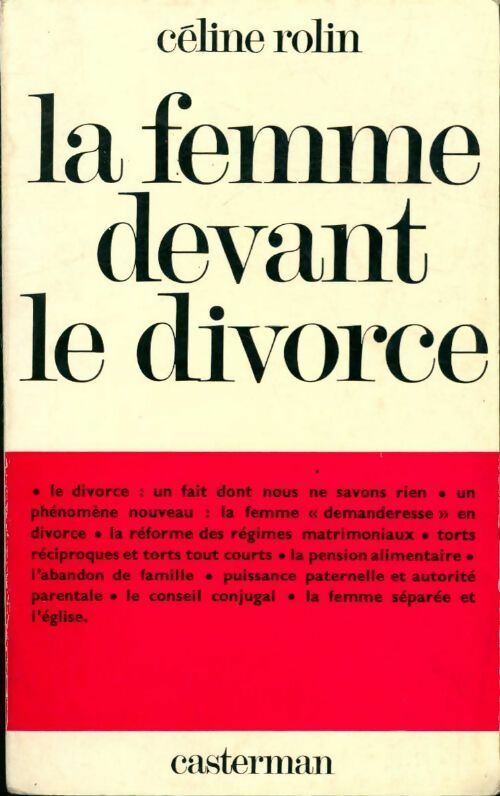 La femme devant le divorce - Céline Rolin - Livre