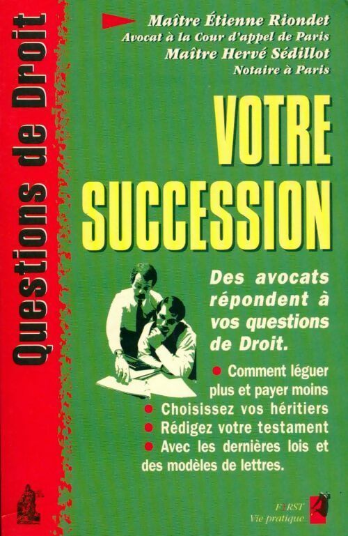 Votre succession - Etienne Riondet - Livre